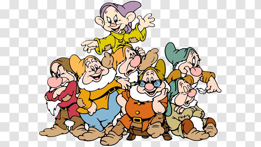 Seven Dwarfs Dopey Bashful Sneezy Clip Art - Walt Disney - Snow White Transparent PNG