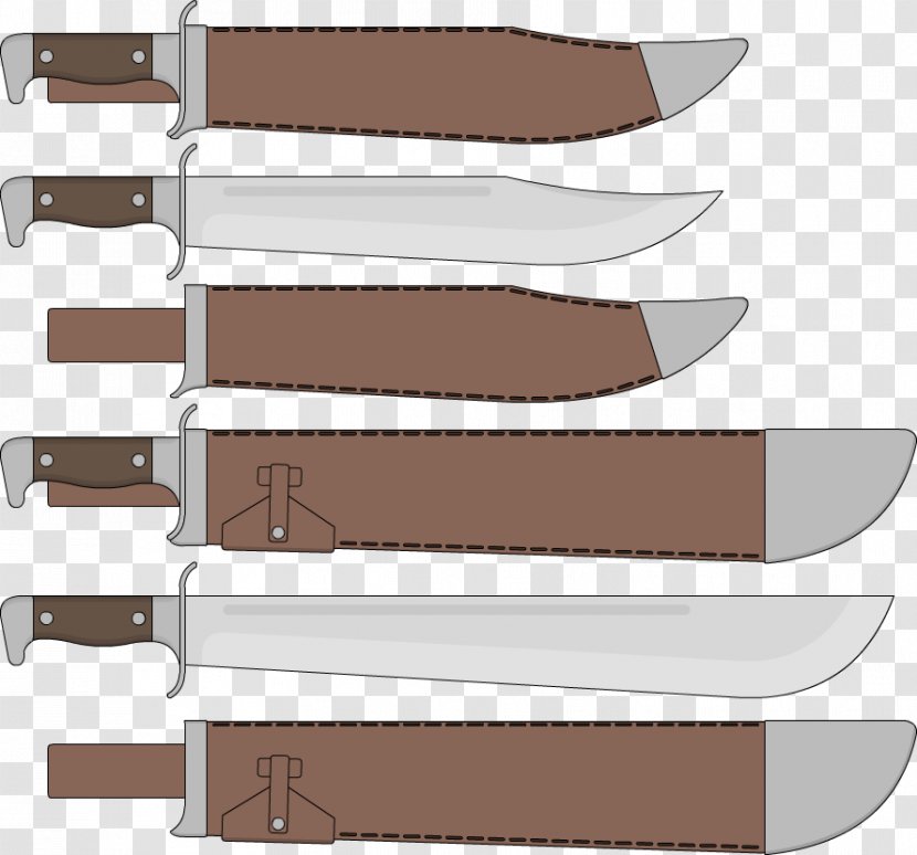 Throwing Knife Blade - Bowie Drawings Transparent PNG