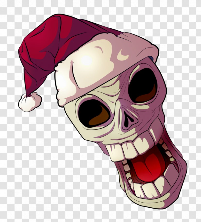 Santa Claus Calavera Skull Suit Clip Art - Rendering - Hat Render Transparent PNG