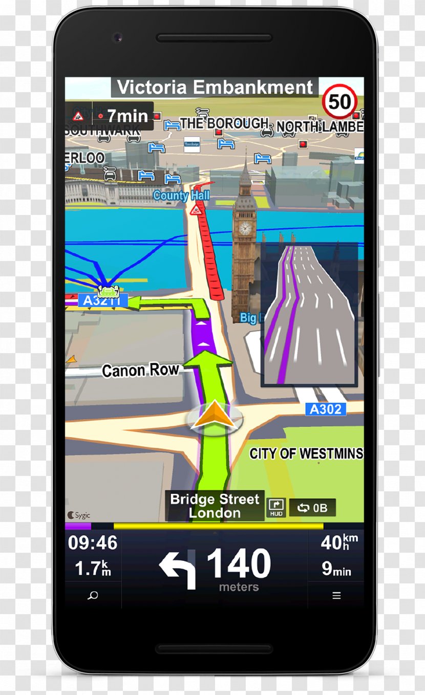 GPS Navigation Systems Car Software Sygic - Electronic Device Transparent PNG