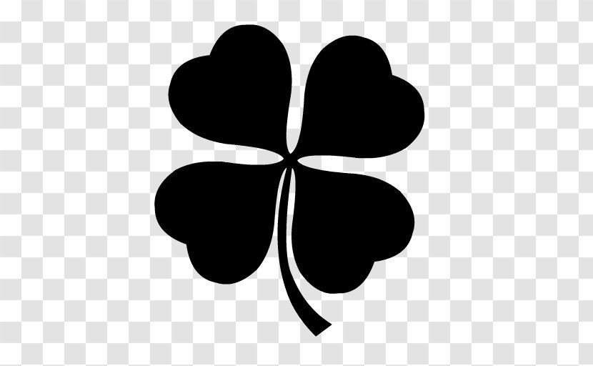 Four-leaf Clover Shamrock Luck - Monochrome Photography Transparent PNG