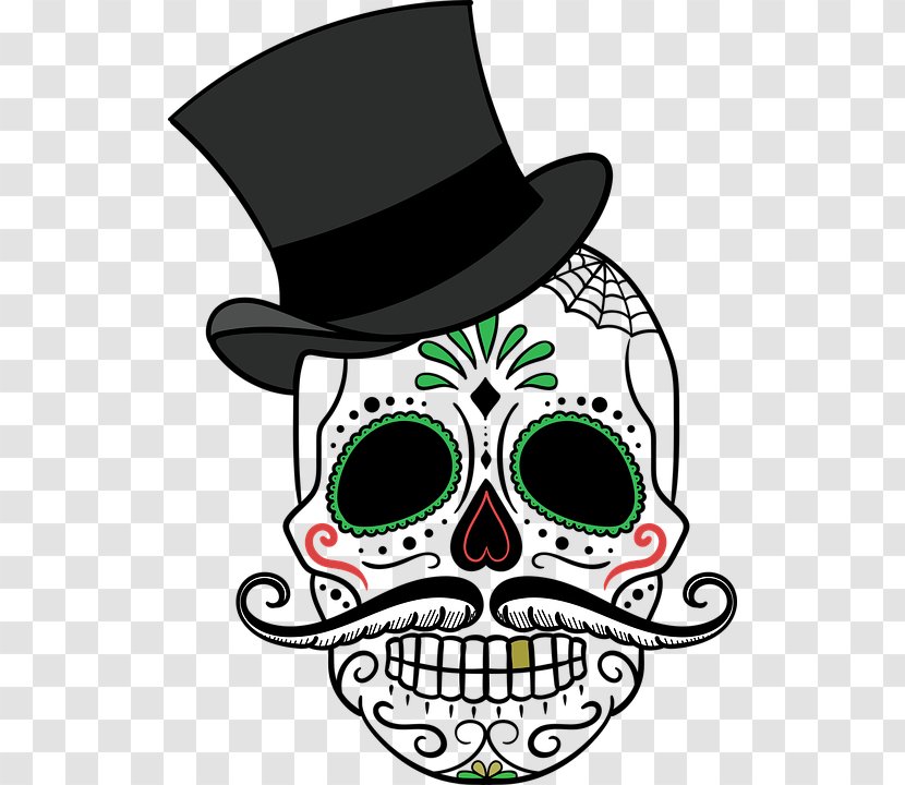 La Calavera Catrina Day Of The Dead Skull Mexican Cuisine - Clay Transparent PNG