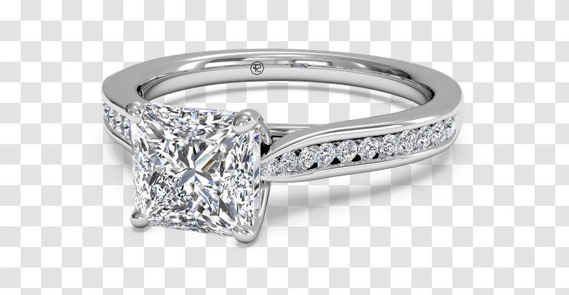 Wedding Ring Engagement Jewellery - Ceremony Supply - Princess Cut Diamond Rings Transparent PNG