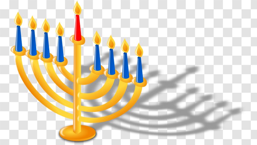 Hanukkah Menorah Clip Art Judaism - Jewish Holiday - Transparent Transparent PNG