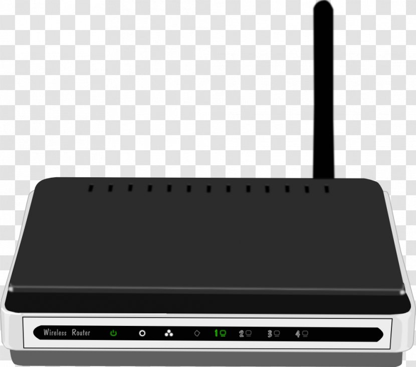 Wireless Router DSL Modem Clip Art - Electronics - Multimedia Transparent PNG