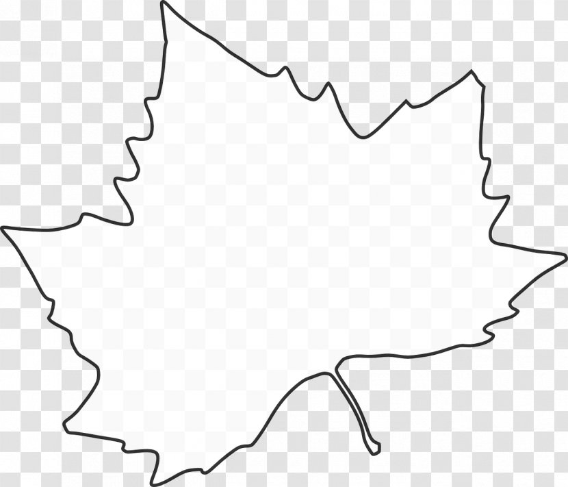 Autumn Leaf Color Outline Maple Clip Art Transparent Png