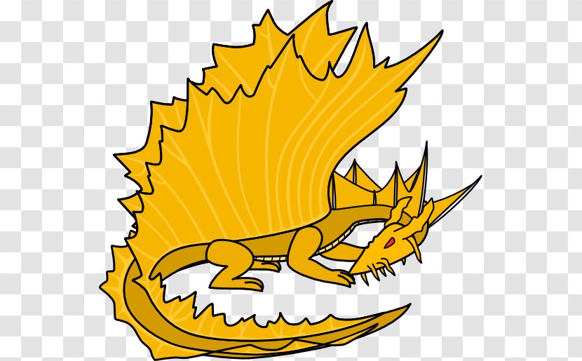 Clip Art Leaf Yellow Iron Judge - Here Be Dragons - Gold Dragon Transparent PNG