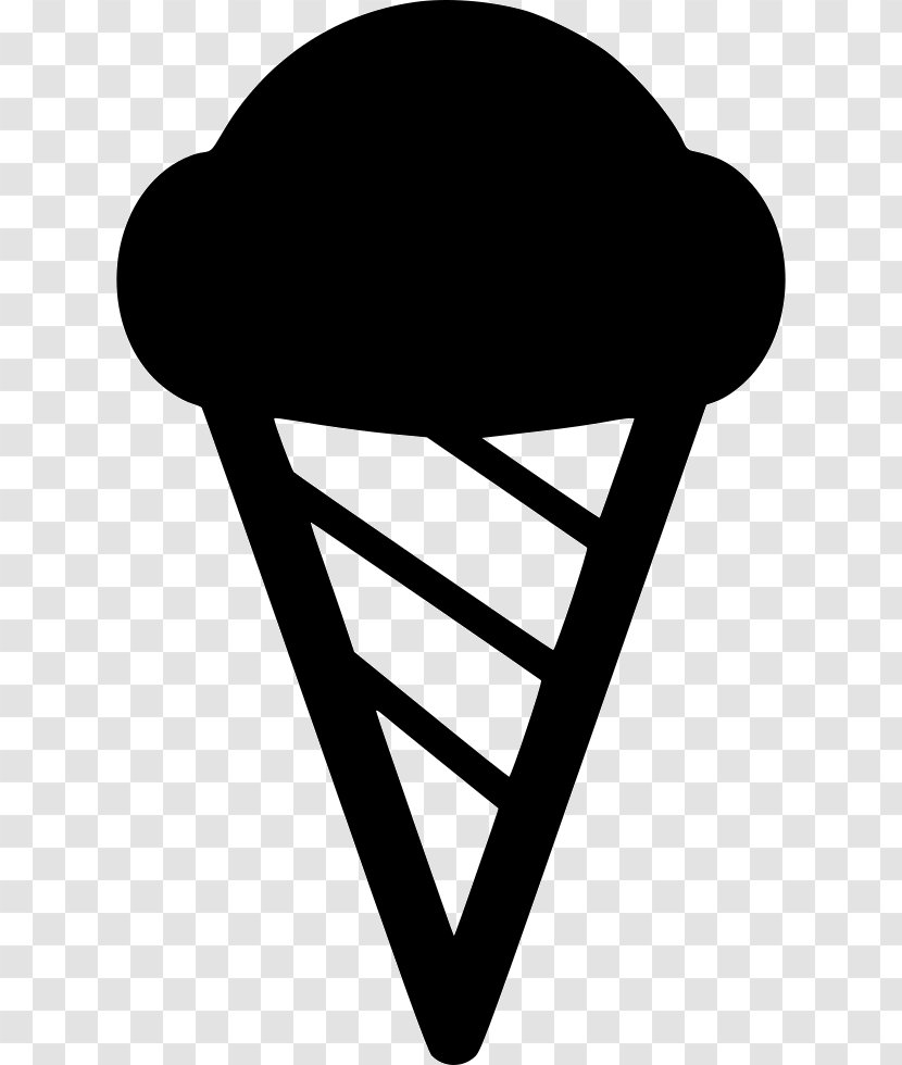 Ice Cream - Black And White Transparent PNG