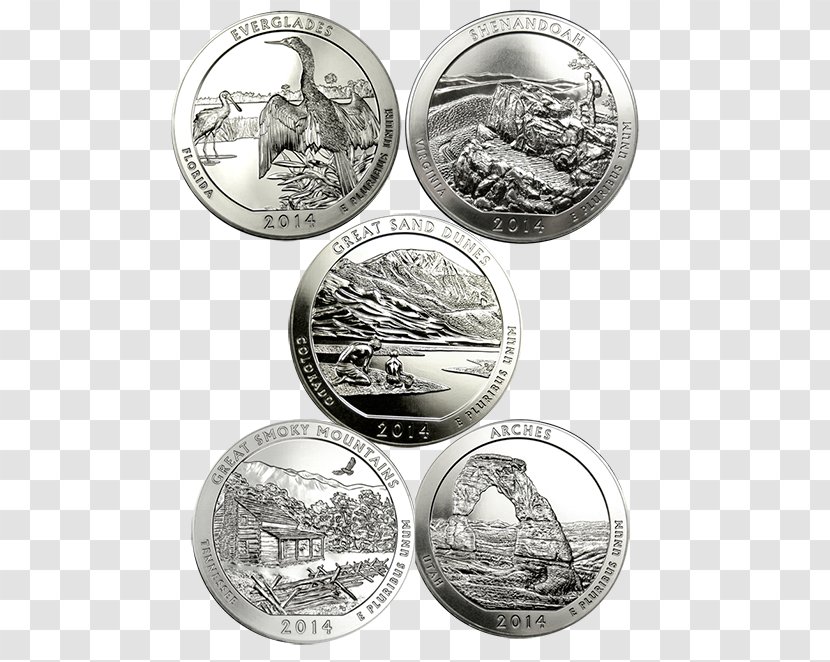 Silver Coin American Eagle Set - America The Beautiful Bullion Coins Transparent PNG