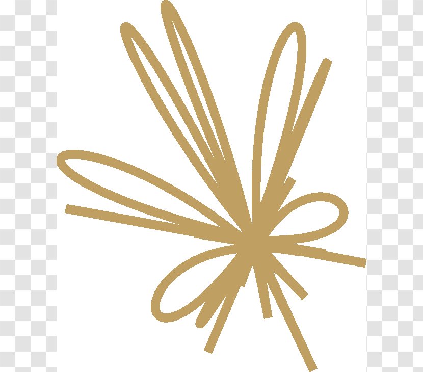 Flower Petal - Ribbon Gold Transparent PNG