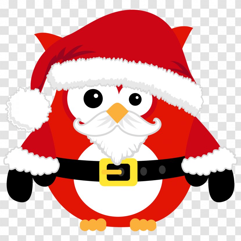 Santa Claus Christmas Ornament Beak Owl Clip Art - Flower Transparent PNG