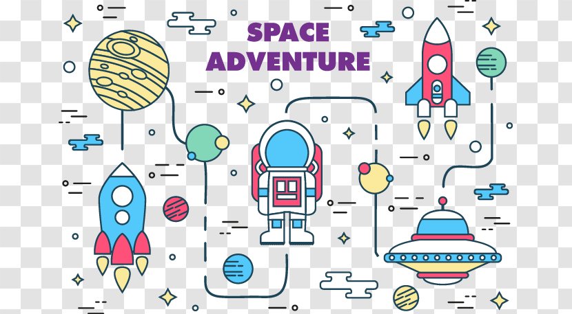 Euclidean Vector Astronaut Illustration - Material - Space Adventures Transparent PNG