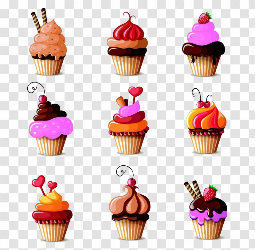 Ice Cream Cupcake Birthday Cake - Flavor - Chocolate Cones Transparent PNG