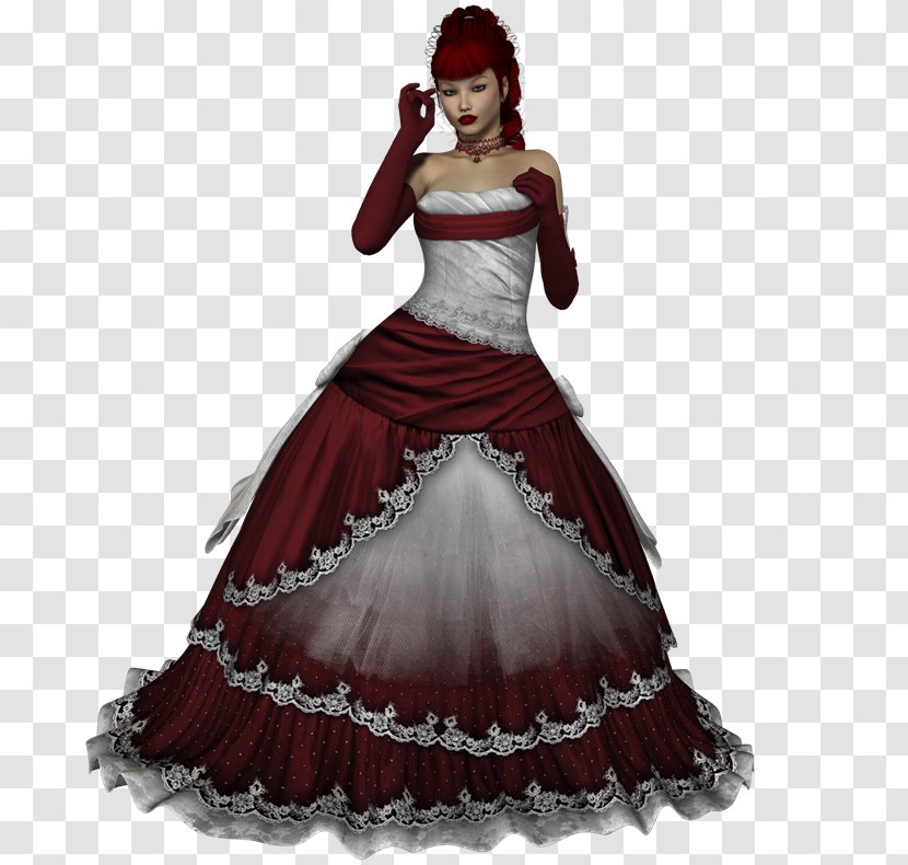 Gown Shoulder Maroon - Costume Design - 63 Transparent PNG