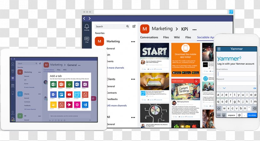 Microsoft Teams Office 365 Yammer Organization - Multimedia Transparent PNG