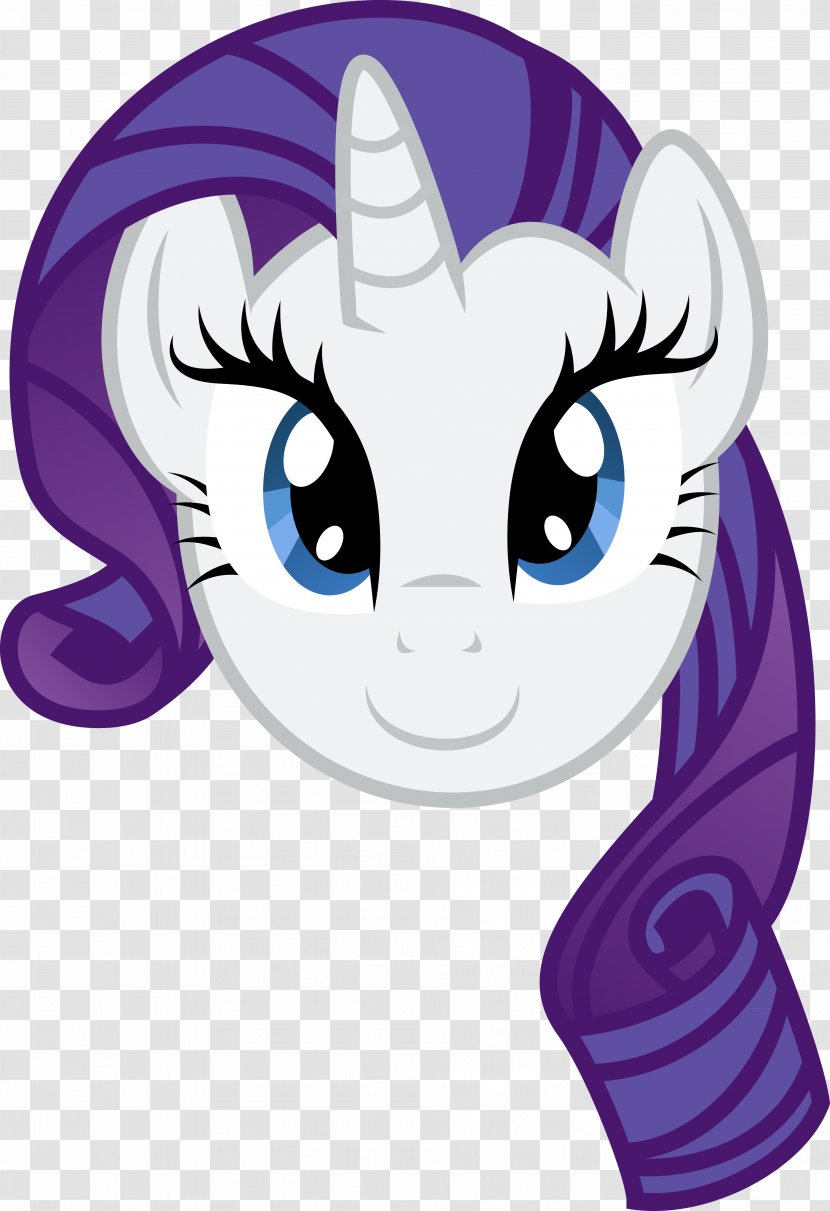 Rarity Rainbow Dash Pinkie Pie Pony Applejack - Purple - Face Transparent PNG