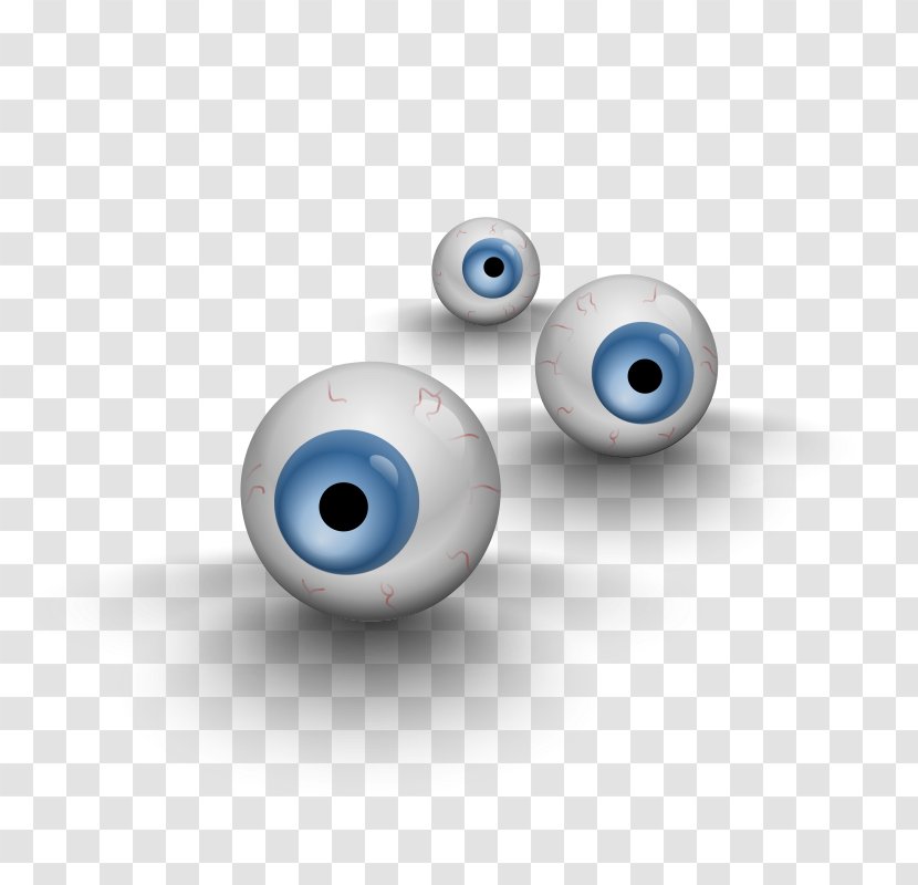 Paper Eye Zazzle Ocular Prosthesis Clip Art - Pupil - Three Blue Eyes Cartoon Transparent PNG