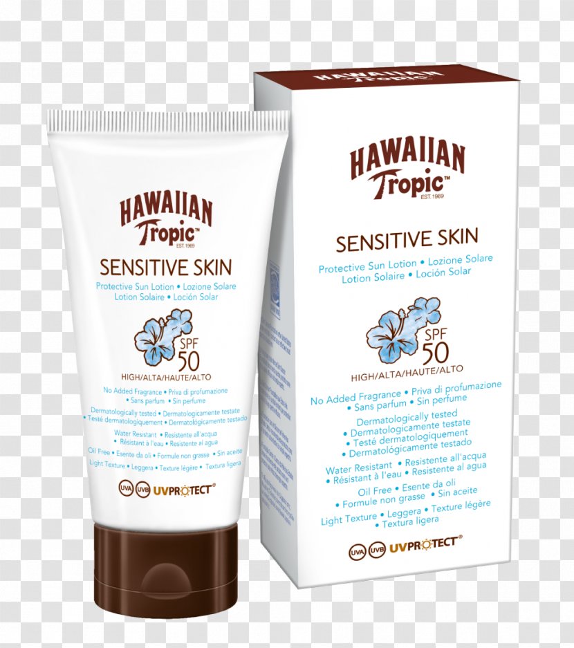 Sunscreen Lotion Factor De Protección Solar Hawaiian Tropic Skin - Cream - Face Transparent PNG