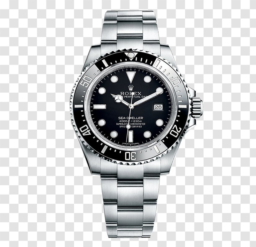 Rolex Sea Dweller Submariner Datejust GMT Master II Daytona - Mechanical Watches Black Male Watch Transparent PNG