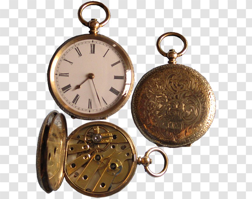 Brass Copper Bronze Clock 01504 - Locket - Waltham Pocket Watch Transparent PNG