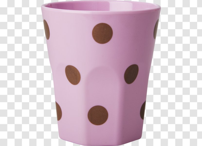 Melamine Coffee Cup Mug Kop - Drinkware - Pink Dotted Transparent PNG