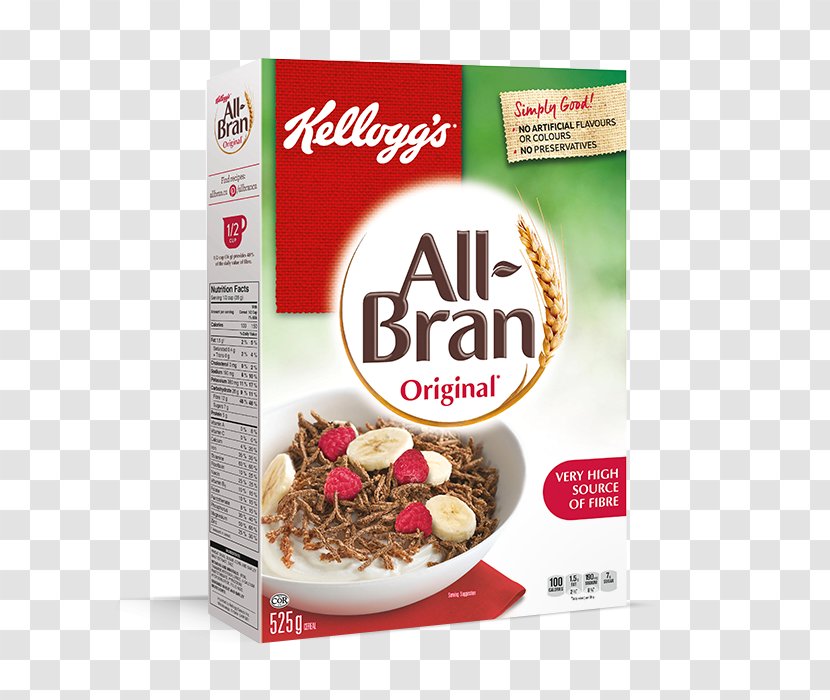 KELLOGG'S ALL-BRAN Original Breakfast Cereal Kellogg's All-Bran Buds - Vegetarian Food - Granola Transparent PNG