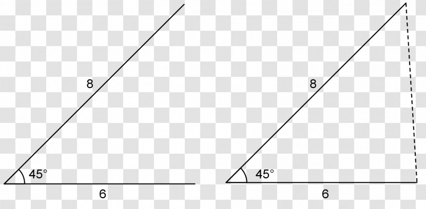 Triangle Point White Diagram - Black And - (corresponding Transparent PNG
