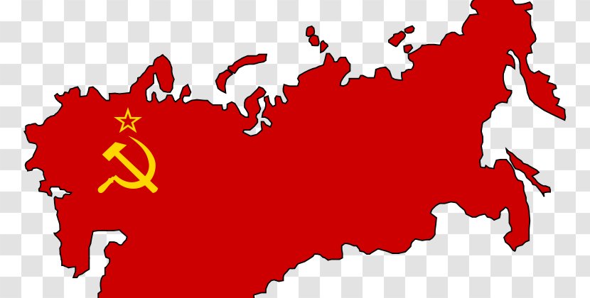 Flag Of The Soviet Union Russian Revolution Map - Blank Transparent PNG