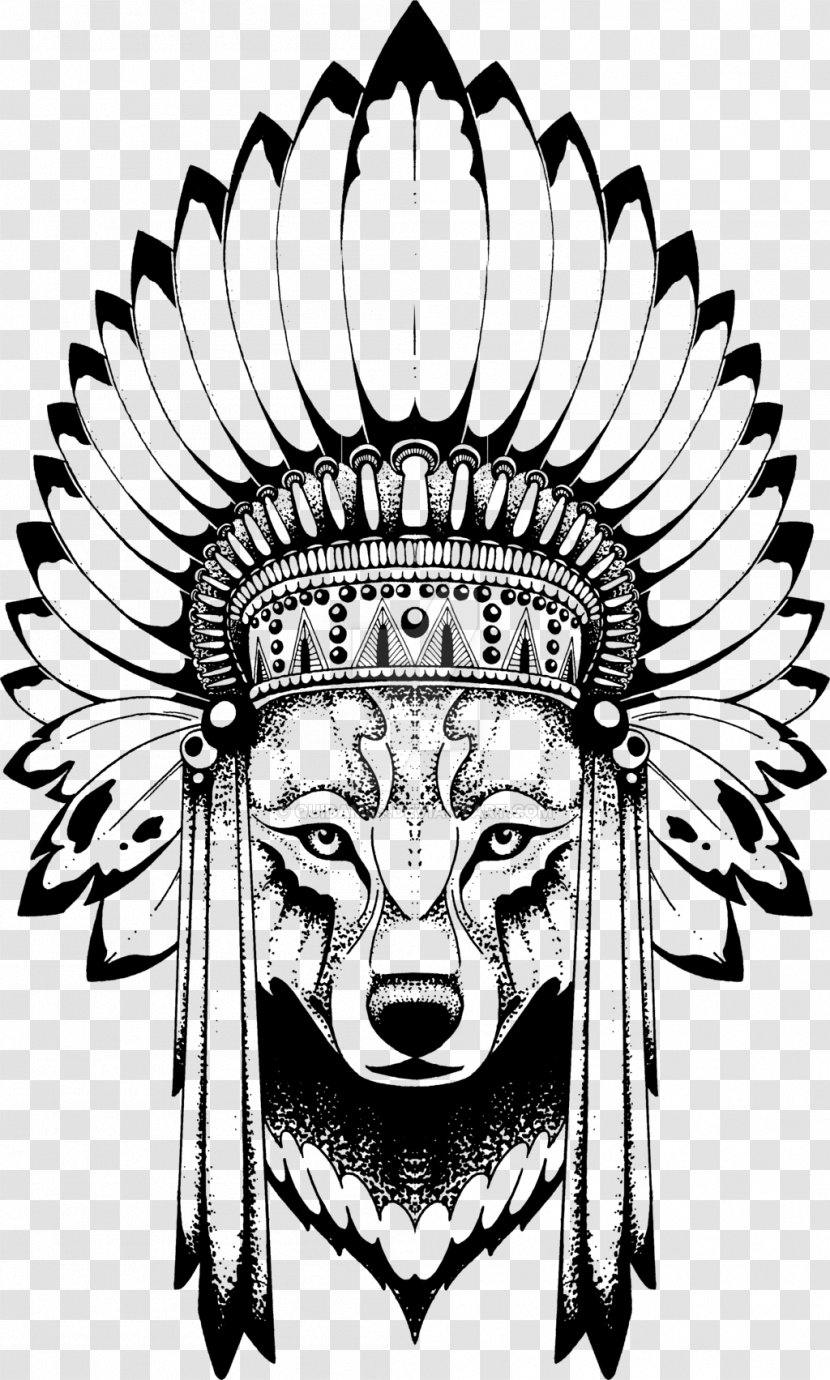 War Bonnet Indigenous Peoples Of The Americas Native Americans In United States Indian Wolf Art - Flower - Aries Transparent PNG