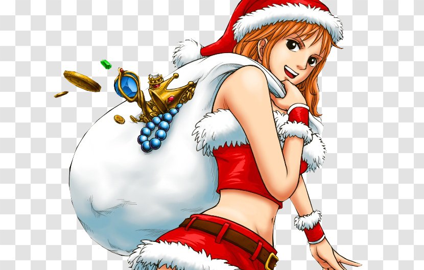Nami Monkey D. Luffy Roronoa Zoro Usopp One Piece Treasure Cruise - Watercolor - Christmas Hats Border Transparent PNG