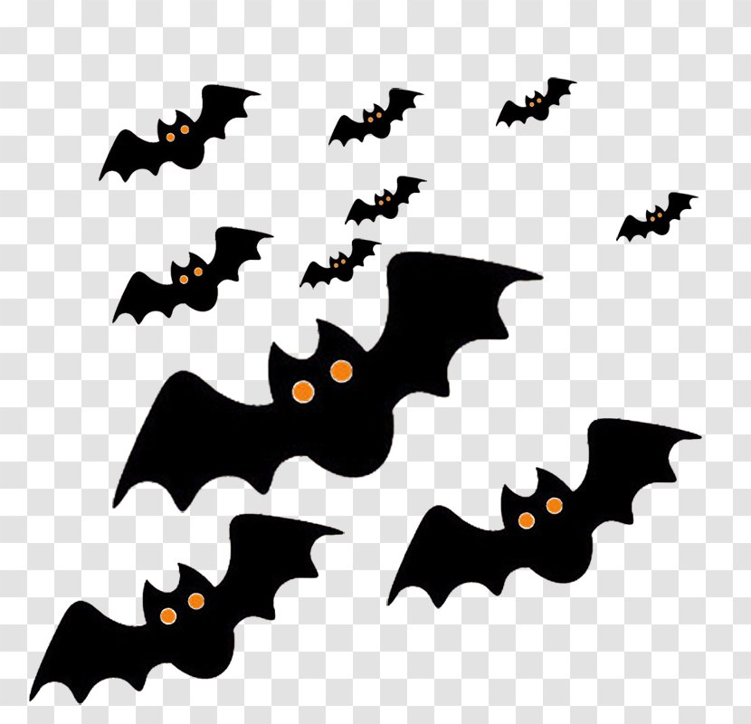 Halloween Jack-o'-lantern Clip Art - Bat Transparent PNG