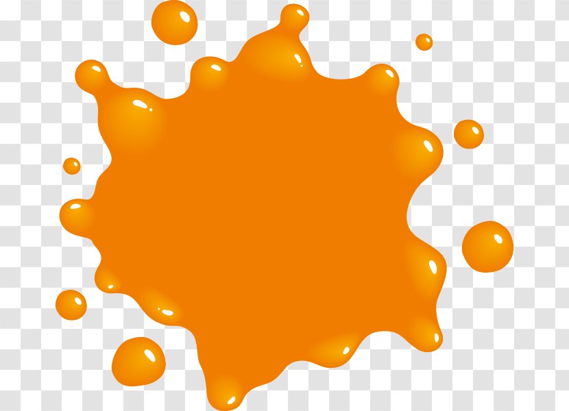 Paint Logo Clip Art - Yellow - Orange Splat Cliparts Transparent PNG