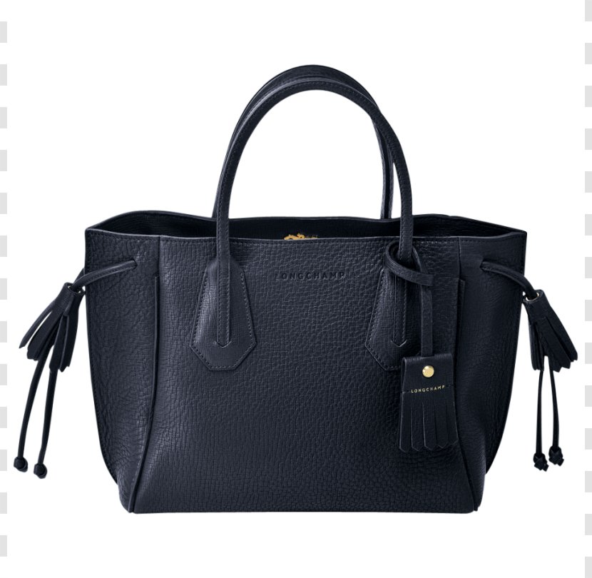 Longchamp Penelope Leather Shoulder Tote Handbag Bag - White Transparent PNG