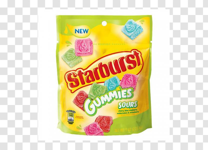Gummi Candy Sour Starburst Chewing Gum - Citric Acid - Soft Sweets Transparent PNG