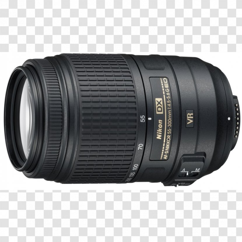 Nikon AF-S DX Nikkor 55-300mm F/4.5-5.6G ED VR 35mm F/1.8G Format Zoom-Nikkor 55-200mm F/4-5.6G - Afs Dx Zoomnikkor 1855mm F3556g - Camera Lens Transparent PNG