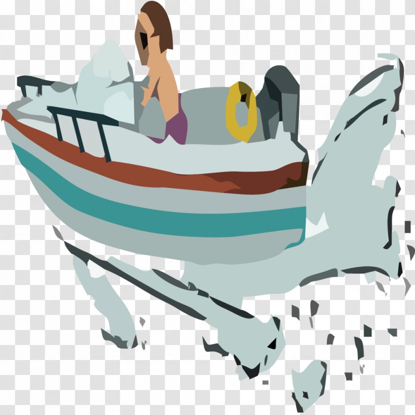 Yacht Clip Art - Watercraft - Hand-painted Boats Transparent PNG