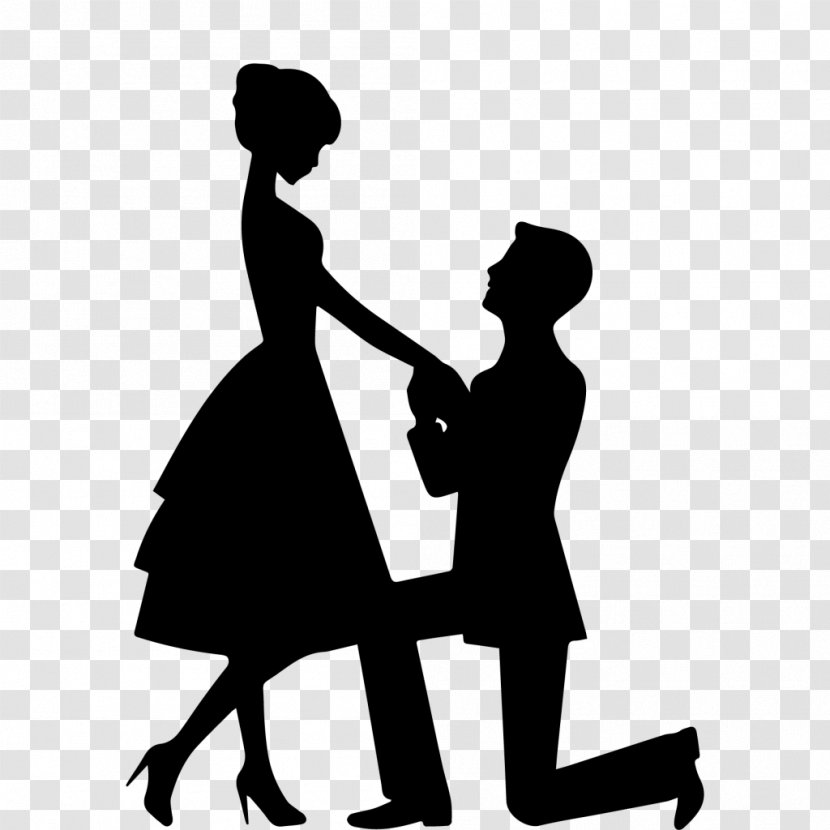 Love Silhouette - Marriage Proposal - Swing Gesture Transparent PNG