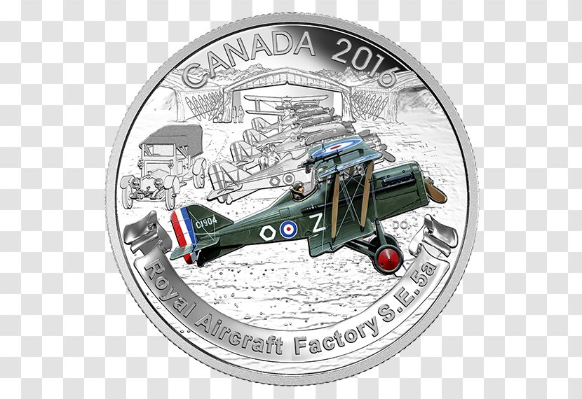 First World War Royal Aircraft Factory S.E.5 Airplane Coin - Money Transparent PNG