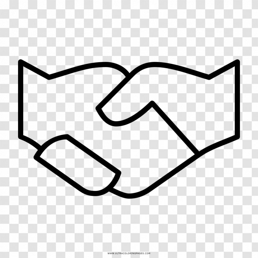 Coloring Book Drawing Handshake - Value Theory - Hand Draw Transparent PNG