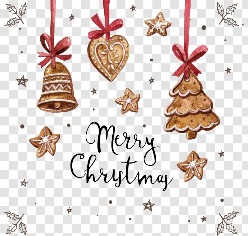 Ginger Snap Christmas Cookie Gingerbread - Watercolor Painting - Crackers Transparent PNG