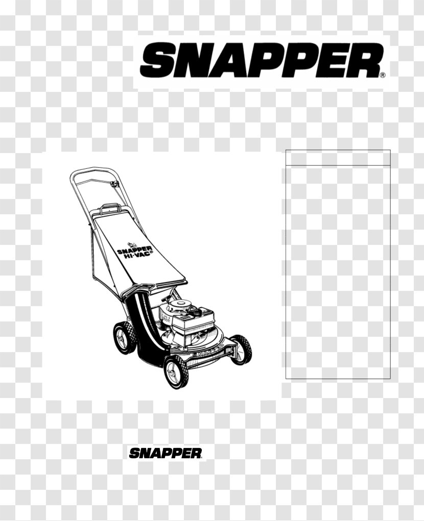 Snapper Inc. Lawn Mowers - Motor Vehicle Transparent PNG
