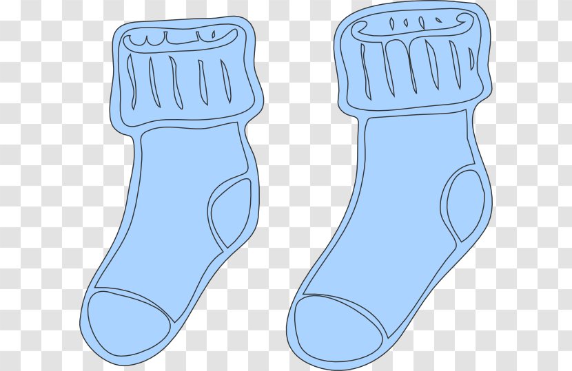 Sock Blue Shoe Clip Art - Area - Socks Shoes Cliparts Transparent PNG