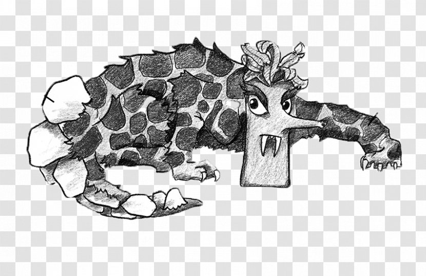 Giraffe Drawing Black And White Monochrome - PEOPLE EATING Transparent PNG