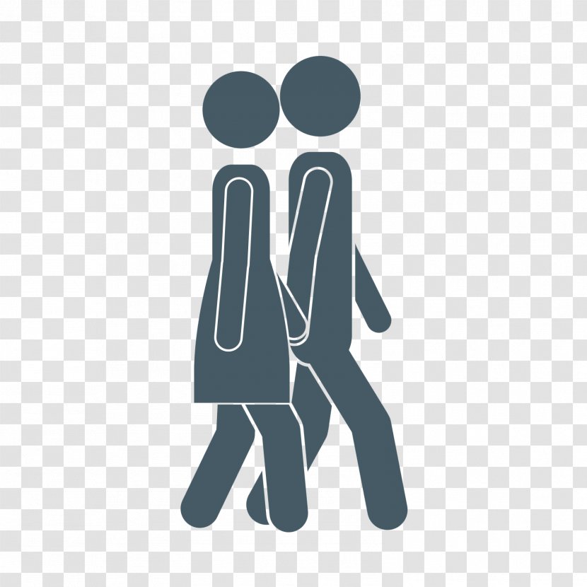 Walking Clip Art - Black And White - Couple Transparent PNG