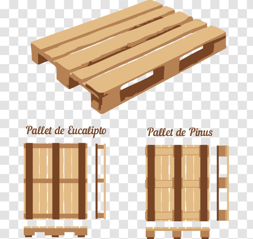 Table EUR-pallet Wood Varnish Transparent PNG