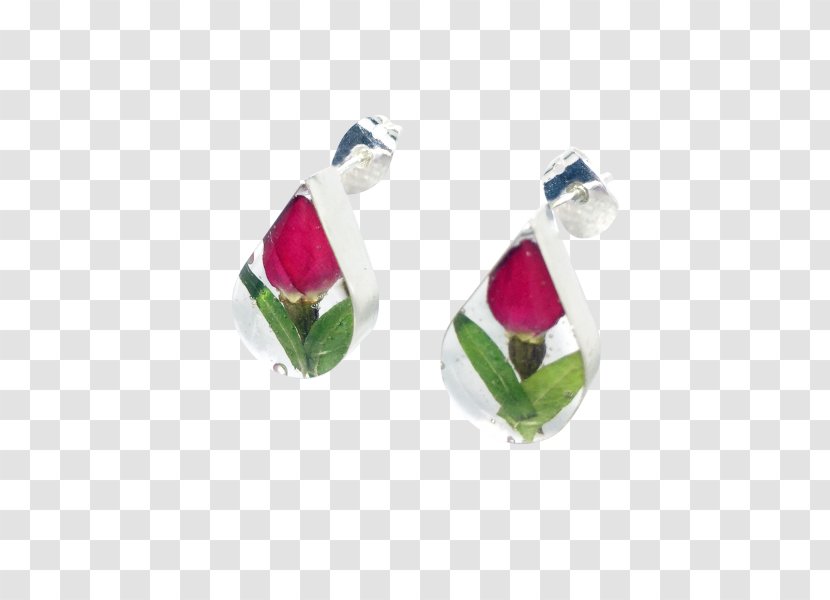 Earring Jewellery Sterling Silver Rose - Flower Transparent PNG