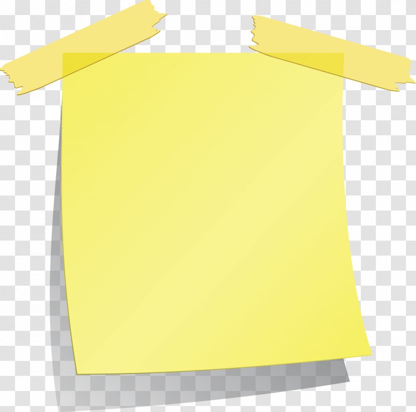 Post-it Note Paper Square - Yellow - Sticky Transparent PNG