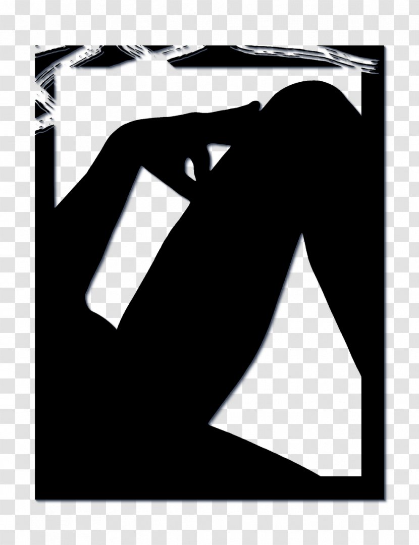Silhouette Black And White Woman - Avoid Picking Silhouettes Transparent PNG