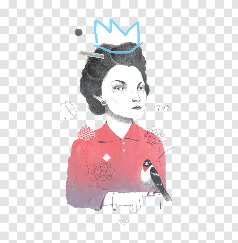 Portrait Illustrator Behance Illustration - Poster - Hand-painted Of Queen Serious Transparent PNG