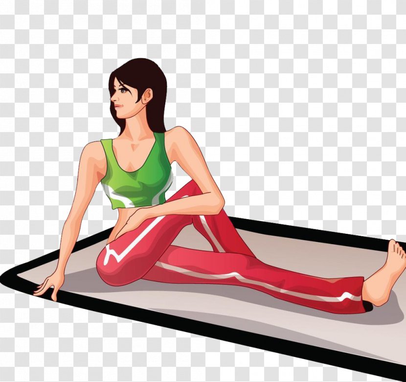 Cartoon Yoga Adobe Illustrator - Heart Transparent PNG